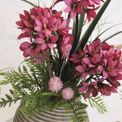 Pink Flower Arrangement in Textured Pot 49cm