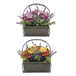 Mixed Floral Basket 21cm 2 Assorted Mixed Floral Basket 21cm 2 Assorted