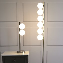2 Orb Light Table Lamp 52.5cm