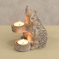 Hedgehog Tealight Holder 12cm