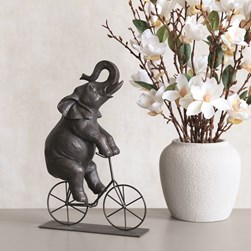 Elephant Riding a Bicycle Figurine 30.5cm Elephant Riding a Bicycle Figurine 30.5cm