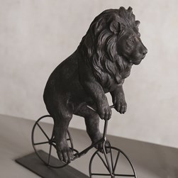 Lion Riding a Bicycle Figurine 27.5cm