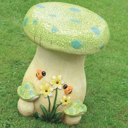 Mushroom Plant Stand Green 41cm