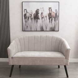 Chenille Sofa Grey 129x80cm Chenille Sofa Grey 129x80cm