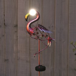 Solar Flamingo Stake 91cm