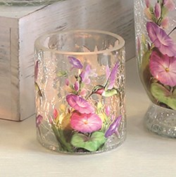 Floral Bird Tealight Holder 7cm