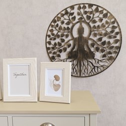 Buddha Wall Art Bronze Metal Silhouette Art 60cm