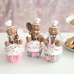 Cupcake Gingerbread Figurines 15cm 3 Assorted Cupcake Gingerbread Figurines 15cm 3 Assorted