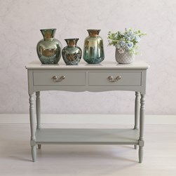 Aqua Grey 2 Drawer Console 90x75cm Aqua Grey 2 Drawer Console 90x75cm