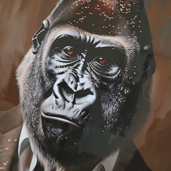 Gorilla Crystal Print 52x72cm