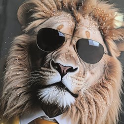Lion Crystal Print 50x70cm