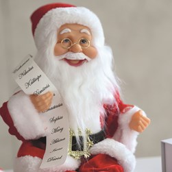 Seated Singing & Dancing Musical Santa 30cm Seated Singing & Dancing Musical Santa 30cm