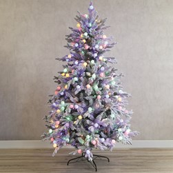 Pre Lit (330L) 180cm Pastel and White Mix Light Bauble Tree Pre Lit (330L) 180cm Pastel and White Mix Light Bauble Tree