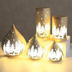 LED Glass Christmas Decoration 15cm 3 Assorted LED Glass Christmas Decoration 15cm 3 Assorted