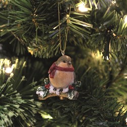 Robin Hanging Tree Decoration 5cm 3 Assorted