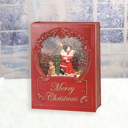 Merry Christmas Book Santa Spinner 21cm Merry Christmas Book Santa Spinner 21cm