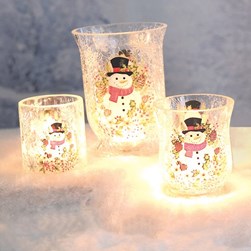 Snowman Tealight Holder 7cm Snowman Tealight Holder 7cm