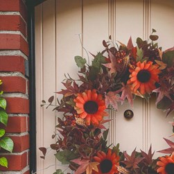 Orange Gerbera Wreath 40cm