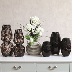 Black Mottle Vase 34cm Black Mottle Vase 34cm