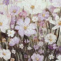 Crystal Art Lilac Floral 85x115cm