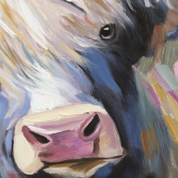 Highland Cow Canvas 80cm