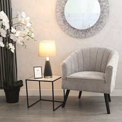 Grey and Silver Metal Lamp 24x50cm Grey and Silver Metal Lamp 24x50cm