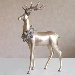 Standing Reindeer Gold 32x50cm
