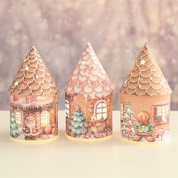 LED Gingerbread House 21cm 3 Assorted LED Gingerbread House 21cm 3 Assorted