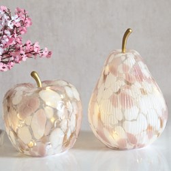LED Pink Spotted Pear 23cm
