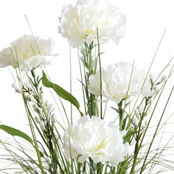 White Carnation Grass Floral Bundle 65cm White Carnation Grass Floral Bundle 65cm