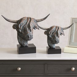 Highland Cow Head 30x14cm