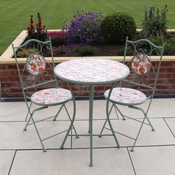 Arpino Bistro Set - Peach Design 60x75cm Arpino Bistro Set - Peach Design 60x75cm