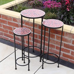 Caprona Set of 3 Plant Stands – Petal Design 65cm/60cm/50cm