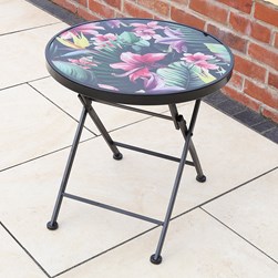 Floral Folding Table 50cm