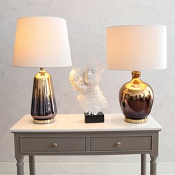 Glass Table Lamp Copper 58cm Glass Table Lamp Copper 58cm