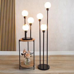 Brown Swirl Table Lamp 22x52cm