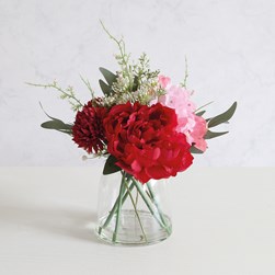 Fuchsia Pink Peony Vase 31cm