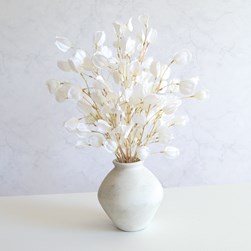 White Flower Ceramic Pot 63cm