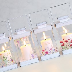 LED Floral Lantern 23cm 4 Assorted LED Floral Lantern 23cm 4 Assorted