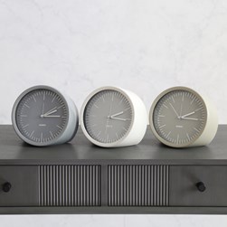Grey Table Clock 15cm Grey Table Clock 15cm