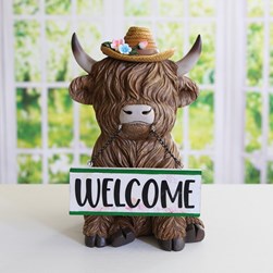 Welcome Highland Cow 20x31cm