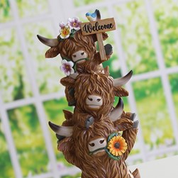 Highland Cow Trio 15x32cm