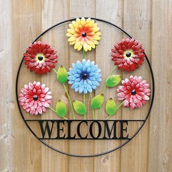 Metal Daisy Wall Decor 51cm