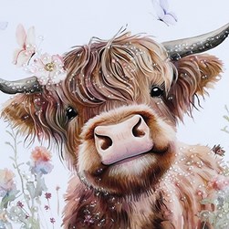 Highland Cow Crystal Picture 50cm Highland Cow Crystal Picture 50cm