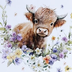 Highland Cow Crystal Picture 50cm Highland Cow Crystal Picture 50cm