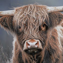 Acrylic Highland Cow Art 102x72cm