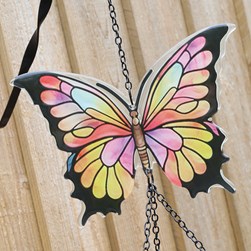 Brfly Wind Chime 23x78cm 2Asst