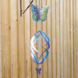 Blue Butterfly Wind Spinner 73cm Blue Butterfly Wind Spinner 73cm