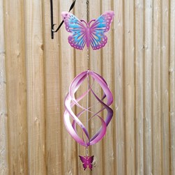 Pink Butterfly Wind Spinner 73cm Pink Butterfly Wind Spinner 73cm