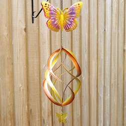 Yellow Butterfly Wind Spinner 73cm Yellow Butterfly Wind Spinner 73cm